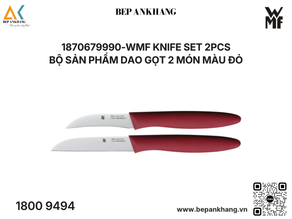 1870679990-WMF KNIFE SET 2PCS - Bộ sản phẩm dao gọt 2 món màu đỏ